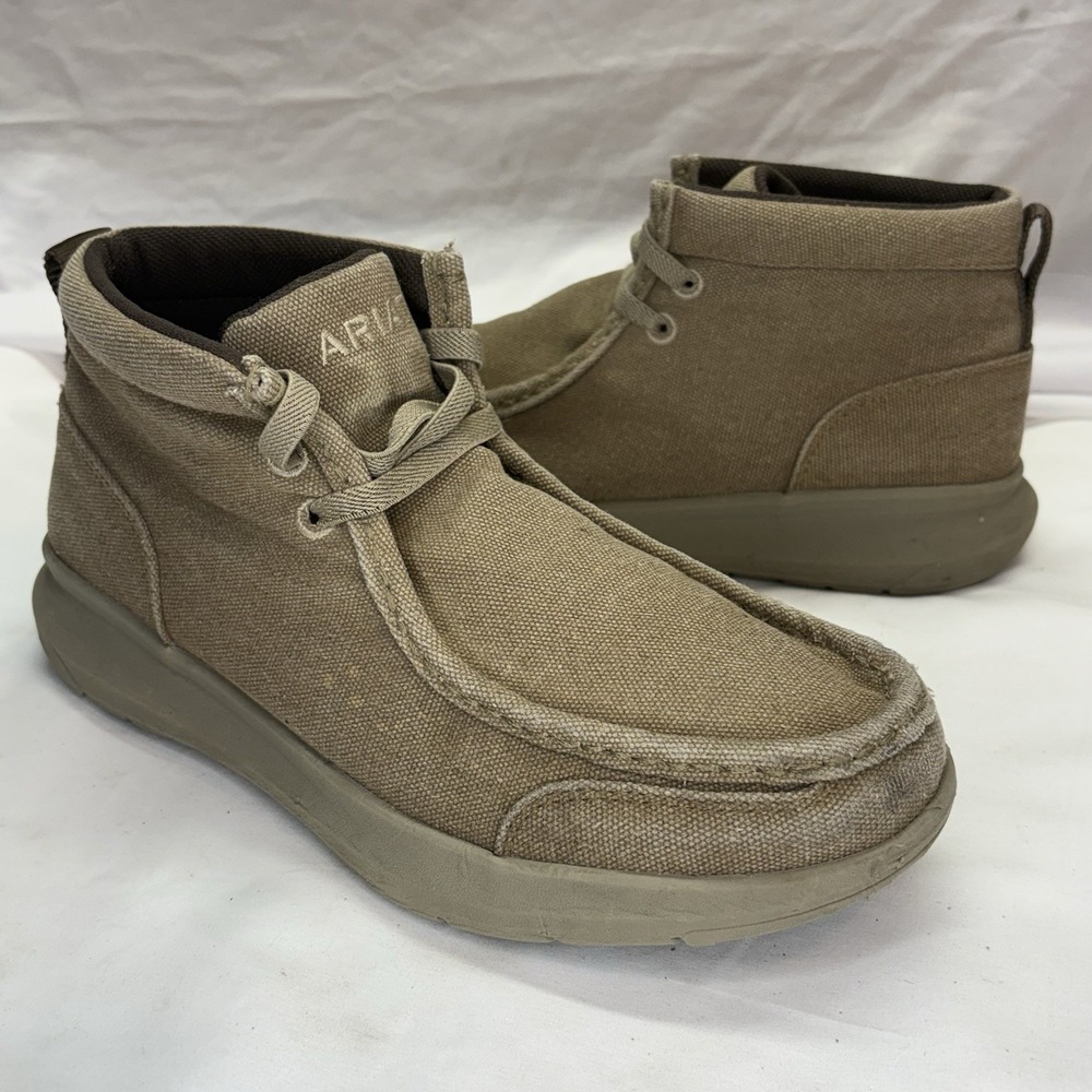 Ariat Hilo Mid Rancher Moc Slip On Shoes Canvas Mens US 8.5 D Western